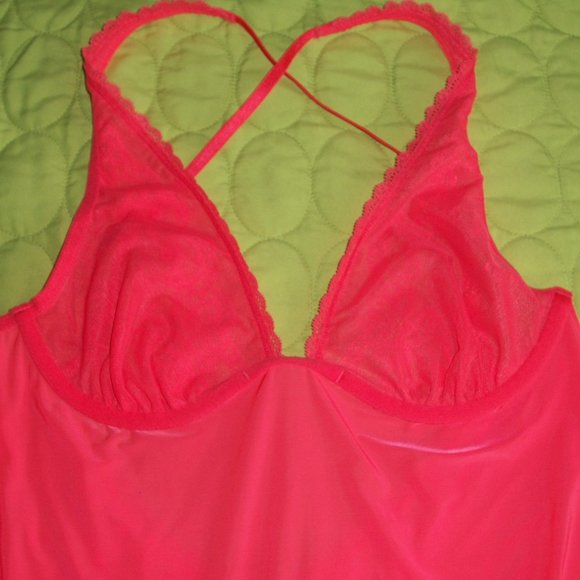 Victoria's Secret Rose Color Nightgown with Lacy - Picture 12 of 16